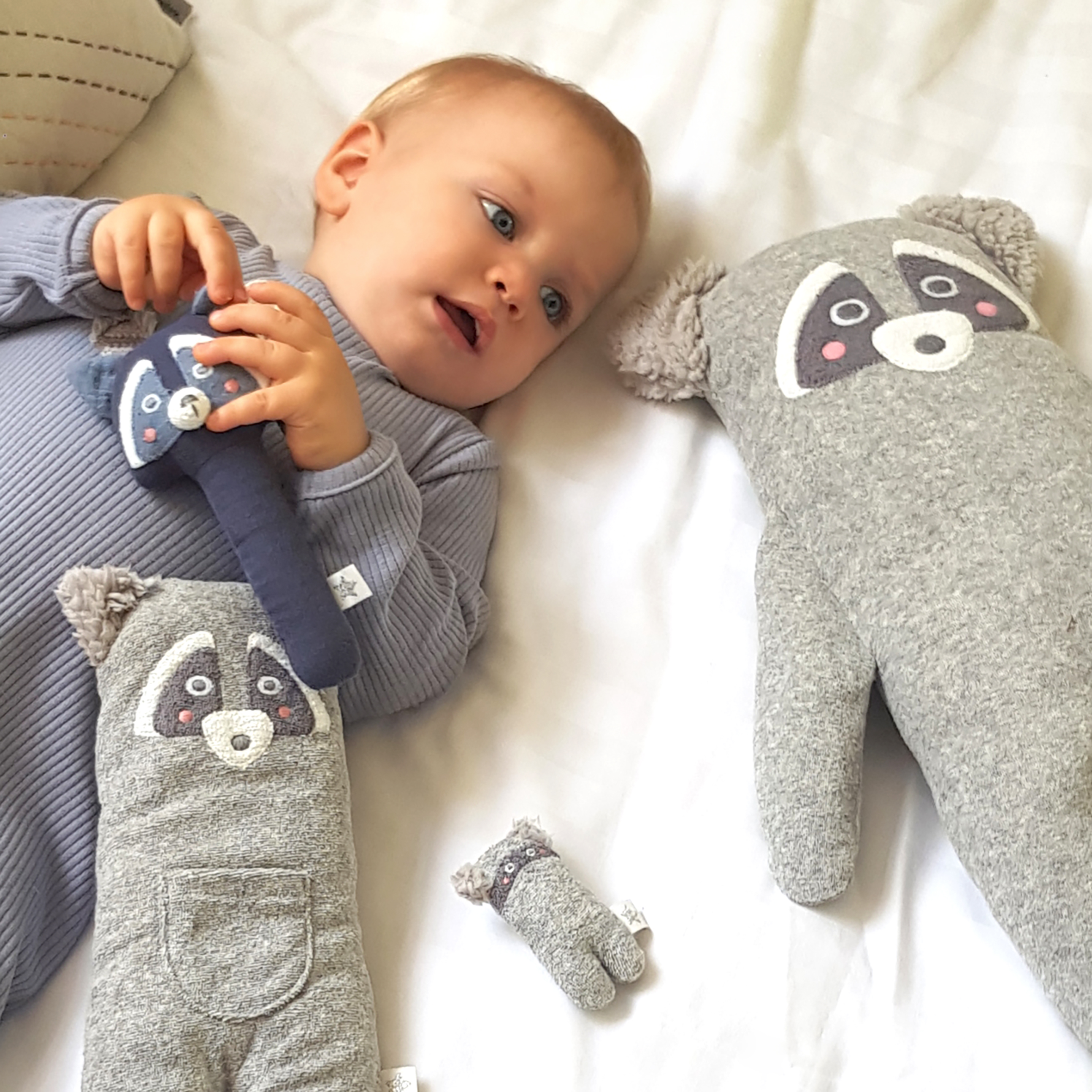 CTA0402102 - Raccoon towelling toy/ pillow