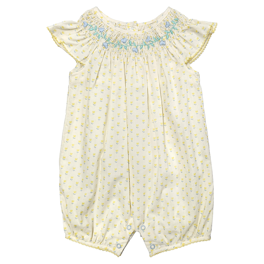 BLO2888027 - Raglan Embroidered Flower Heart Romper